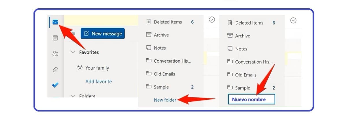 νέο φάκελο του Outlook