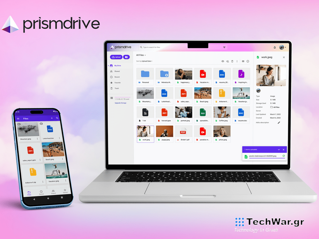 An advertisement for Prism Drive.