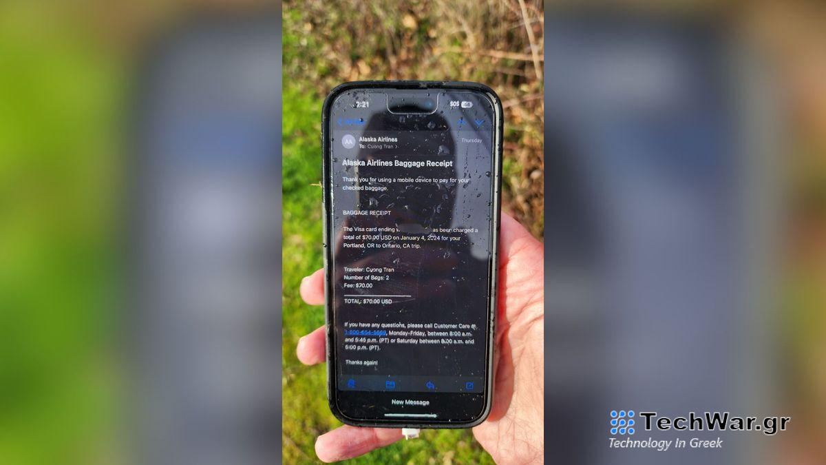 iPhone after plummeting from a plane
