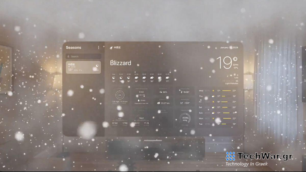 Seasons Vision Pro app