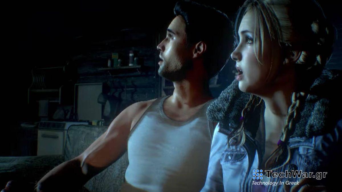 A screenshot showing characters from Until Dawn