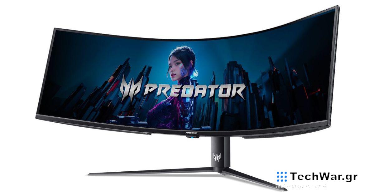 Η Acer 57 ιντσών Predator Z57 είναι μια κυρτή Mini LED οθόνη που καταβροχθίζει περιφέρεια