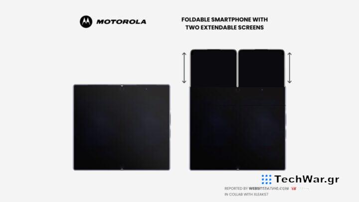 Motorola Foldable Smartphone With Two Rollable Displays