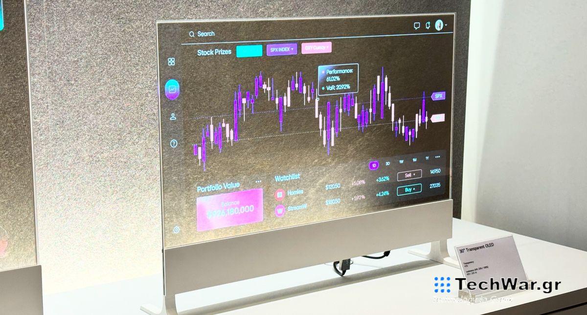 LG Display transparent OLED 30-inch display