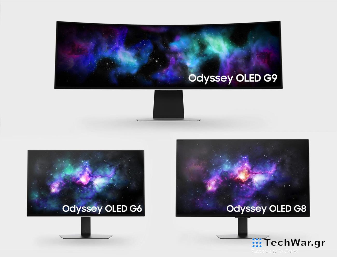 Οι οθόνες παιχνιδιών Samsung Odyssey OLED G8 και G6 αφήνουν την καμπύλη πίσω