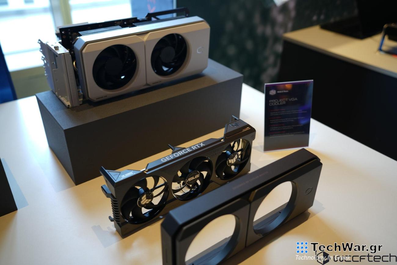 Το Cooler Master εμφανίζει Massive Prototype GPU Cooler with Dual Mobius Fans, Gen5 SSD Heatsink & New AIO Coolers
