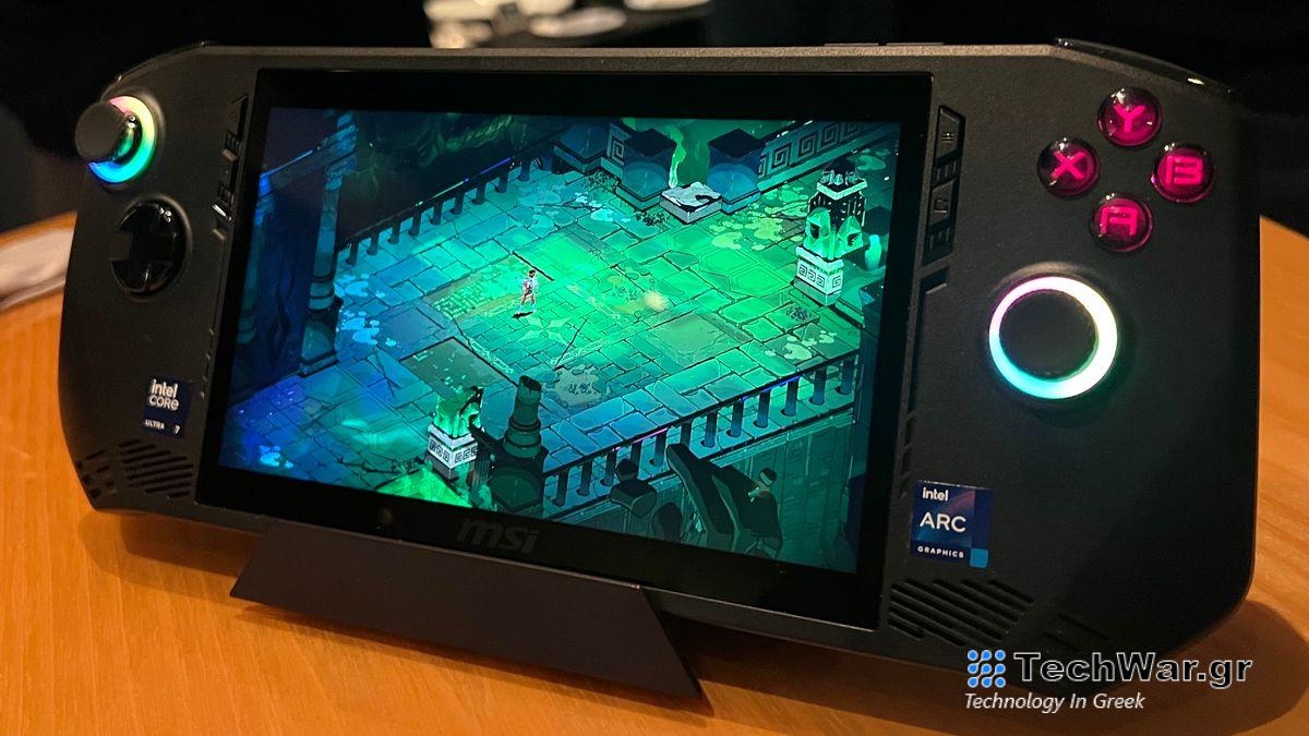 An MSI Claw gaming handheld