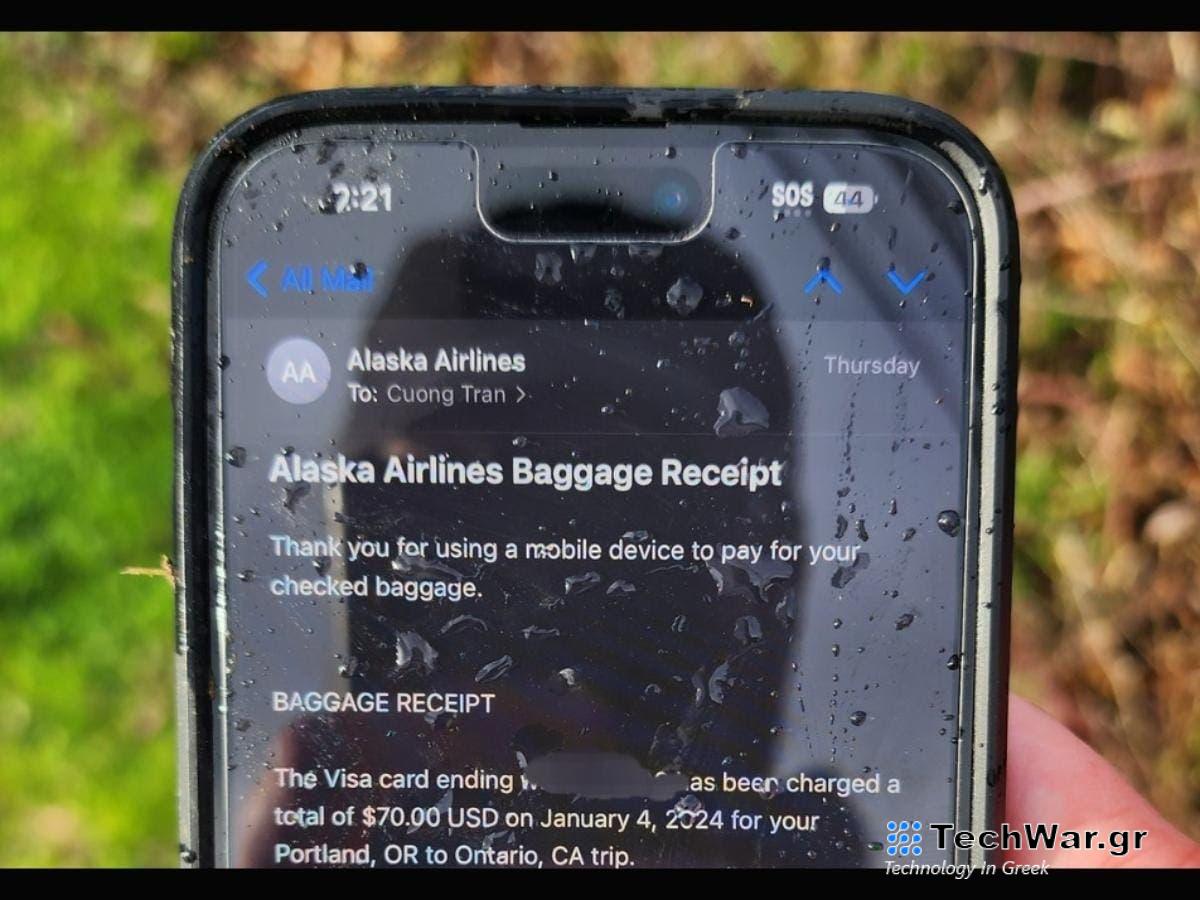 Το iPhone της Alaska Airlines επιβιώνει σε πτώση 5 χιλιομέτρων, λειτουργεί καλά!