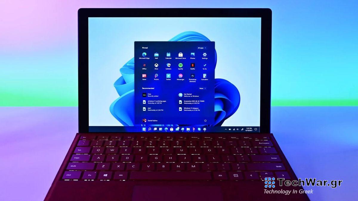 Windows 11 Start menu