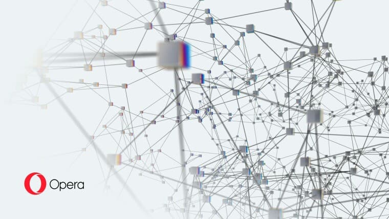 An Opera graphic with linked cubes