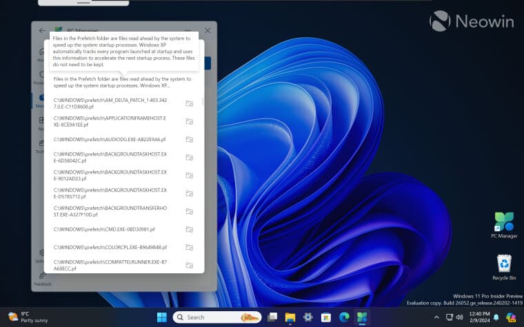 Εφαρμογή PC Manager στα Windows 11