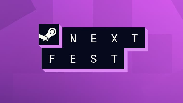 Λογότυπο και έργο τέχνης Steam Next Fest