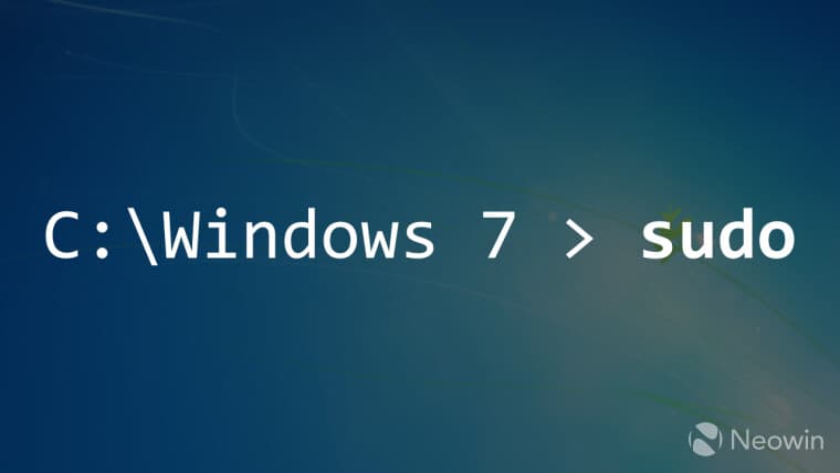 Sudo command with a Windows 7 background