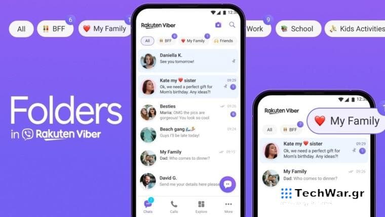 Rakuten Viber launches chat folders