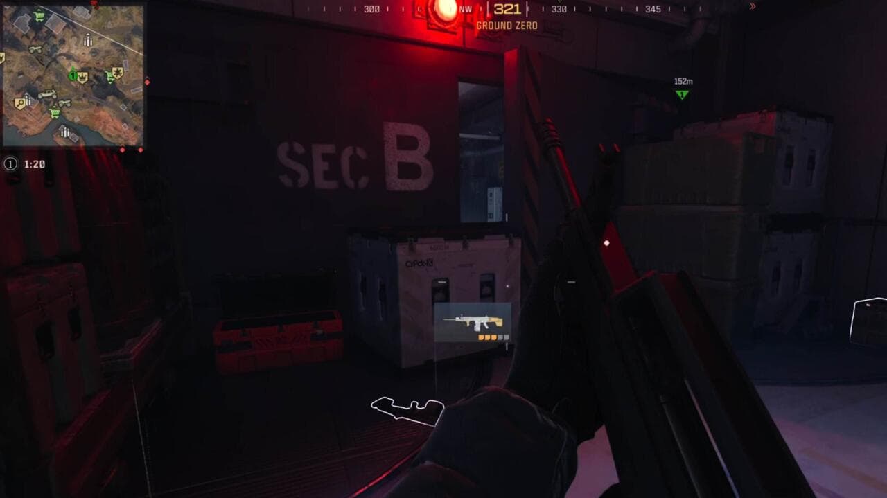 Πιέστε μέσα από αυτό το κενό που επισημαίνεται ως SEC B