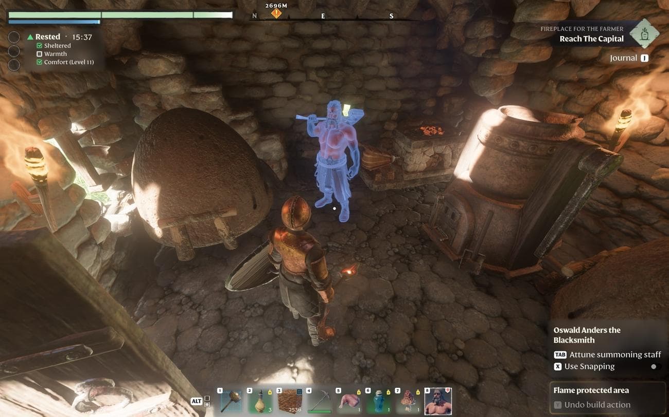 Ενσωματωμένο στιγμιότυπο οθόνης ενός παίκτη που τοποθετεί τον Σιδερά