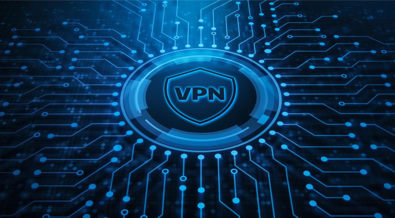 Απεικόνιση της λέξης VPN σε μια πλακέτα κυκλώματος