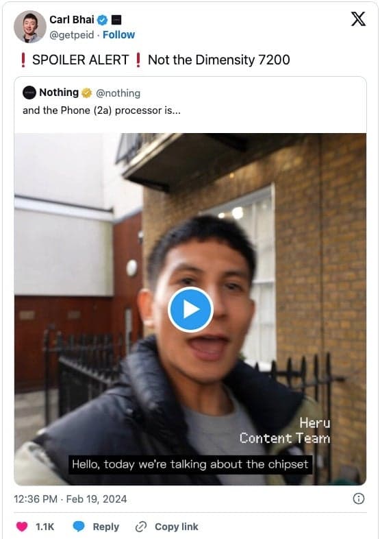 Ο Carl Pei καταρρίπτει τις φήμες ότι το Nothing Phone (2a) θα τροφοδοτείται από το MediaTek Dimensity 7200