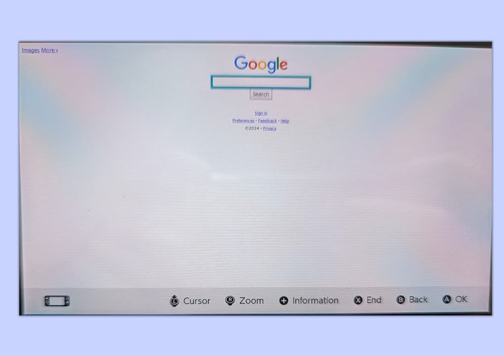 Στιγμιότυπο οθόνης της οθόνης Nintendo Switch που δείχνει τον τρόπο πρόσβασης στο κρυφό πρόγραμμα περιήγησης ιστού.