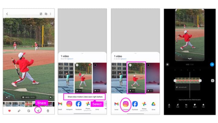 Samsung Galaxy S24 One UI 6.1 Instant Slow-Mo Κοινή χρήση βίντεο