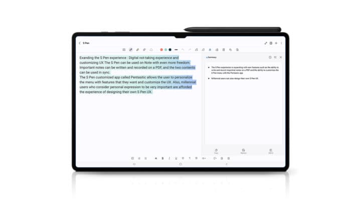 Samsung Galaxy Tab S9 Ultra One UI 6.1 Σύνοψη σημειώσεων Samsung