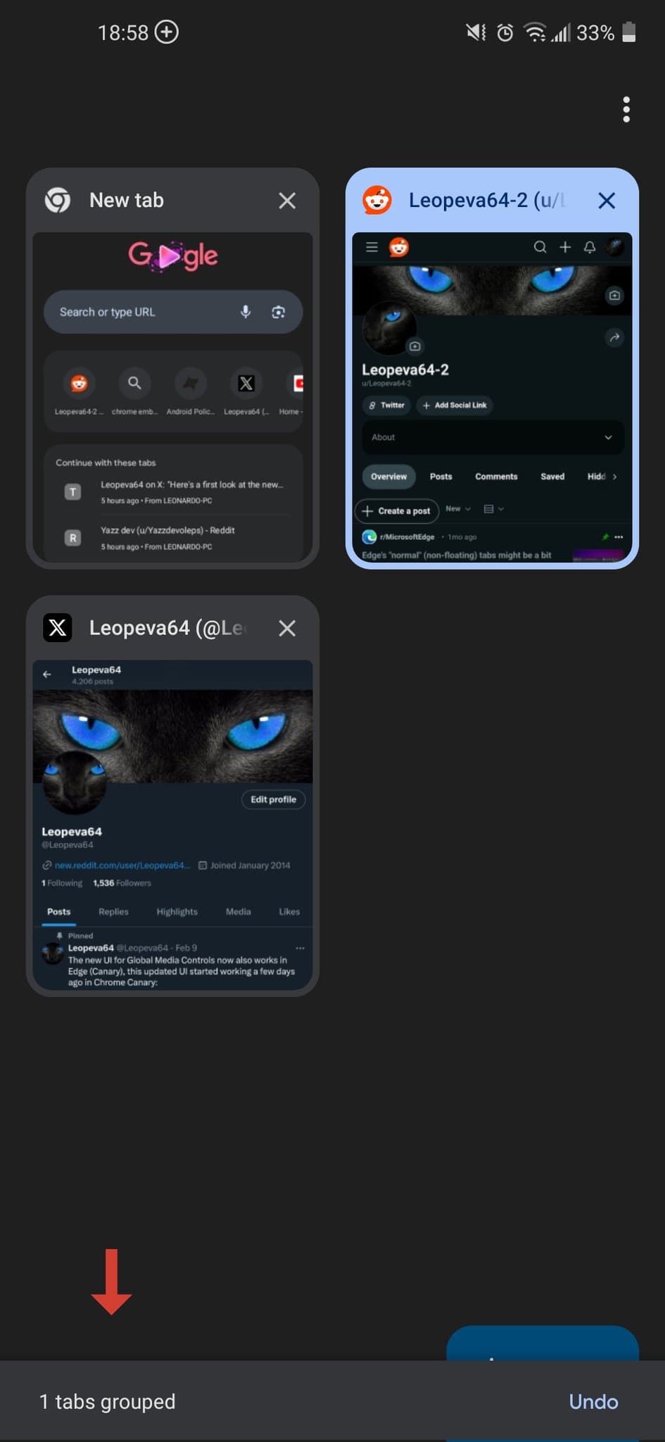 Ομάδες καρτελών για Android 2