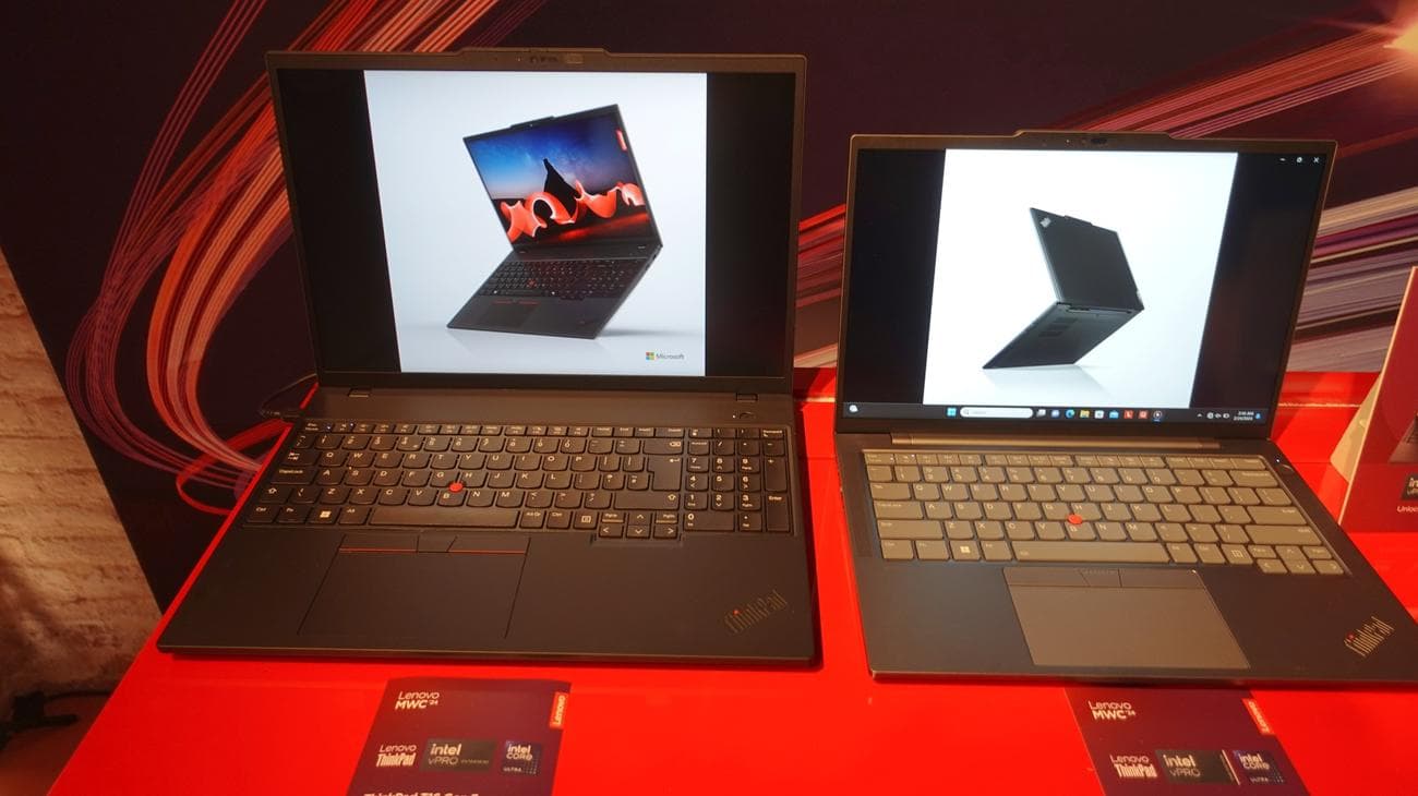 Τα Lenovo Thinkpad T16 και T14s.