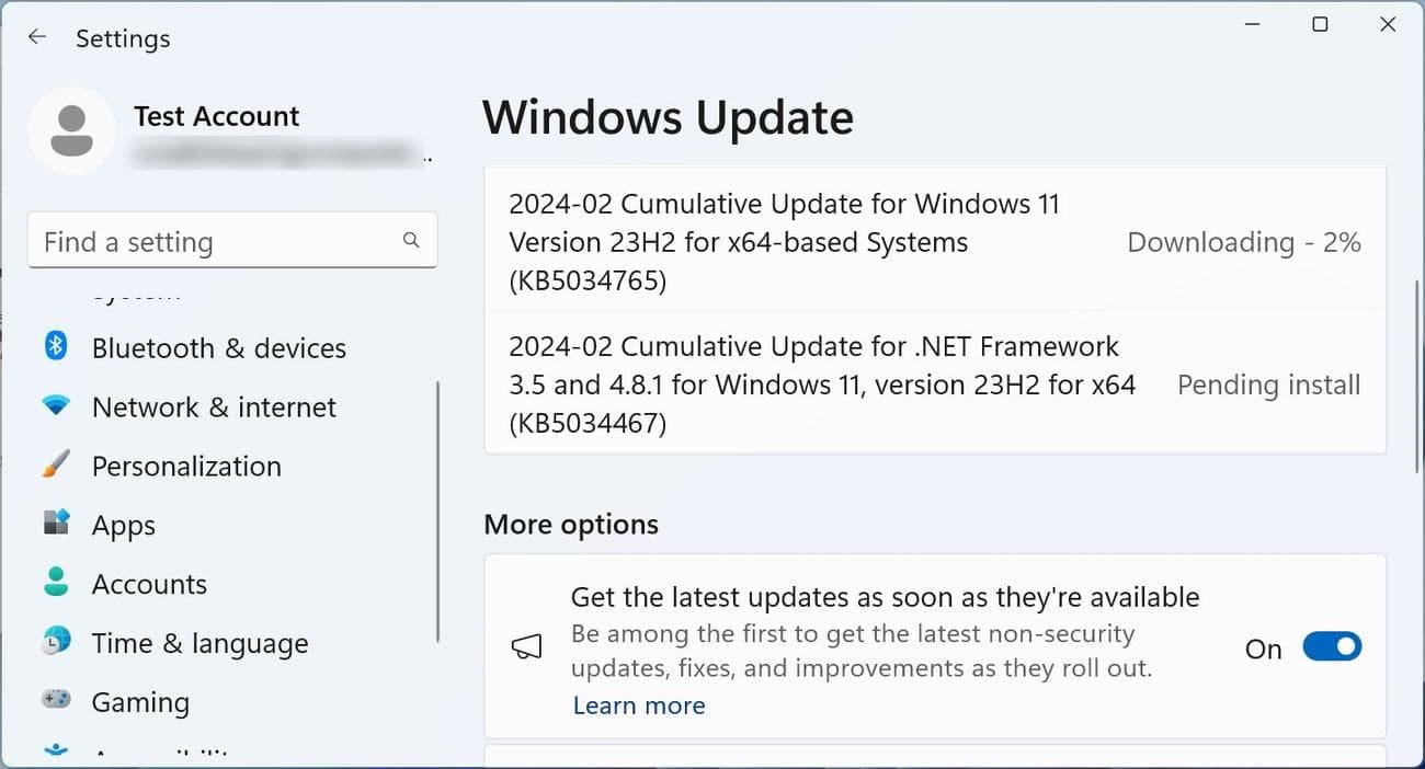 Ενημερωμένη έκδοση για Windows