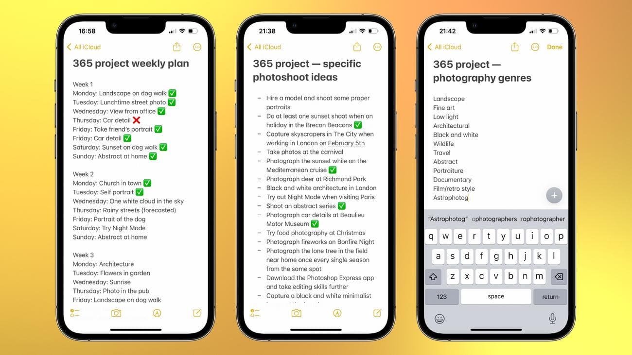 Σχεδιασμός σημειώσεων iPhone