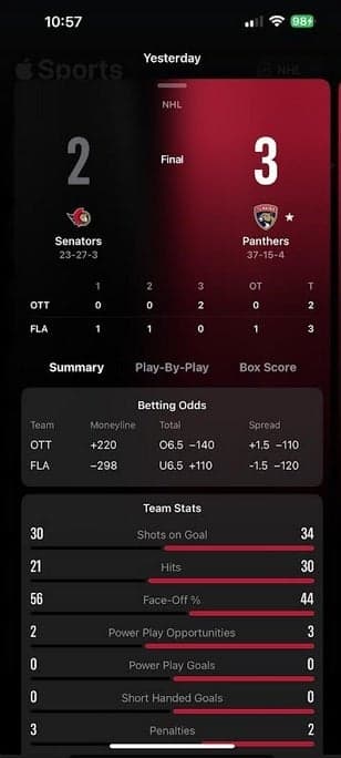 Στιγμιότυπο από τη νέα εφαρμογή Apple Sports - το Apple Sports είναι εδώ!  Η δωρεάν εφαρμογή πίνακα αποτελεσμάτων της Apple είναι μια εγχώρια εφαρμογή για τους λάτρεις των σπορ που διαθέτουν iPhone