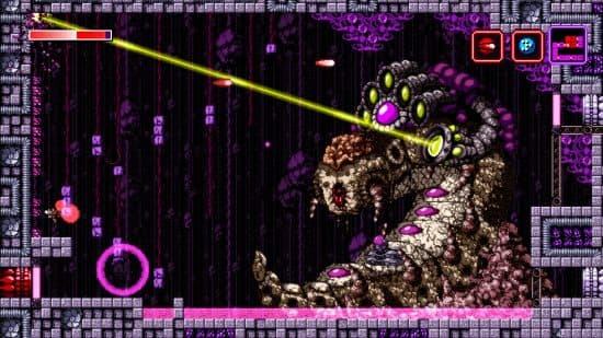 boss fight against uruku in axiom verge