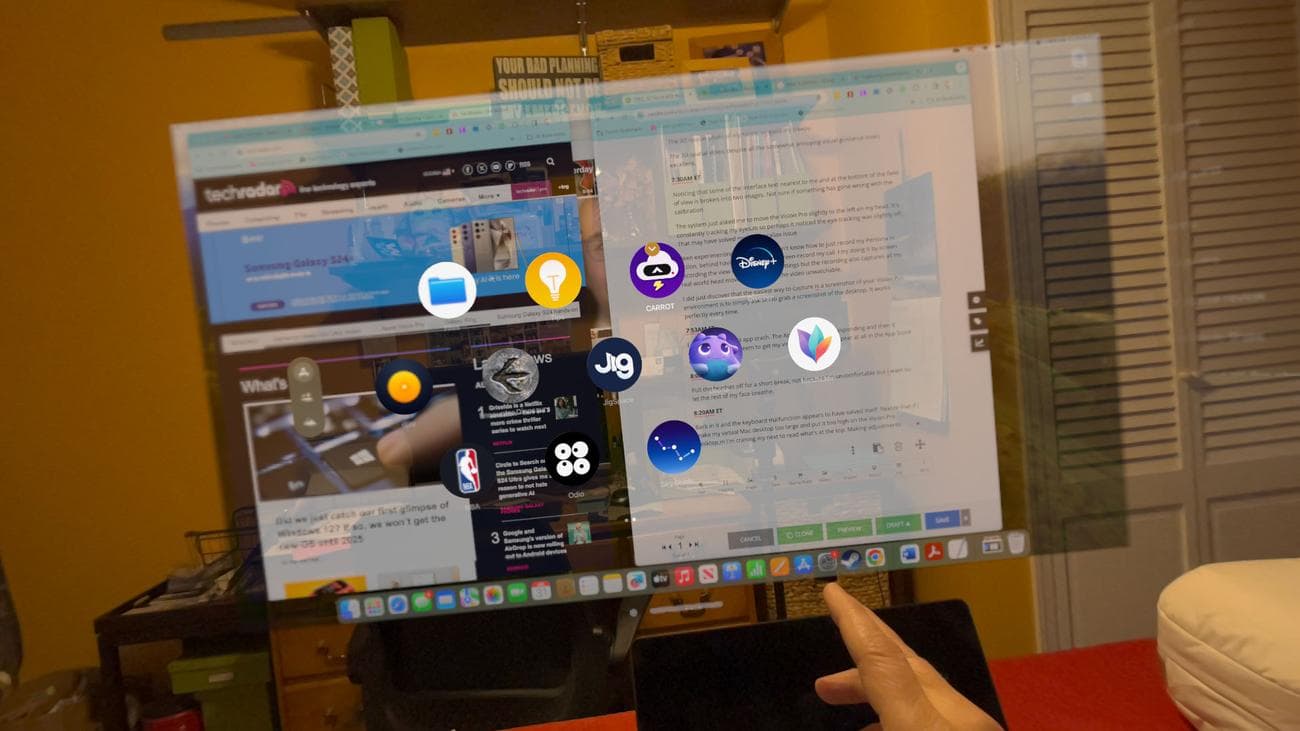 Adding Mac Virtual Desktop to my Vision Pro interface