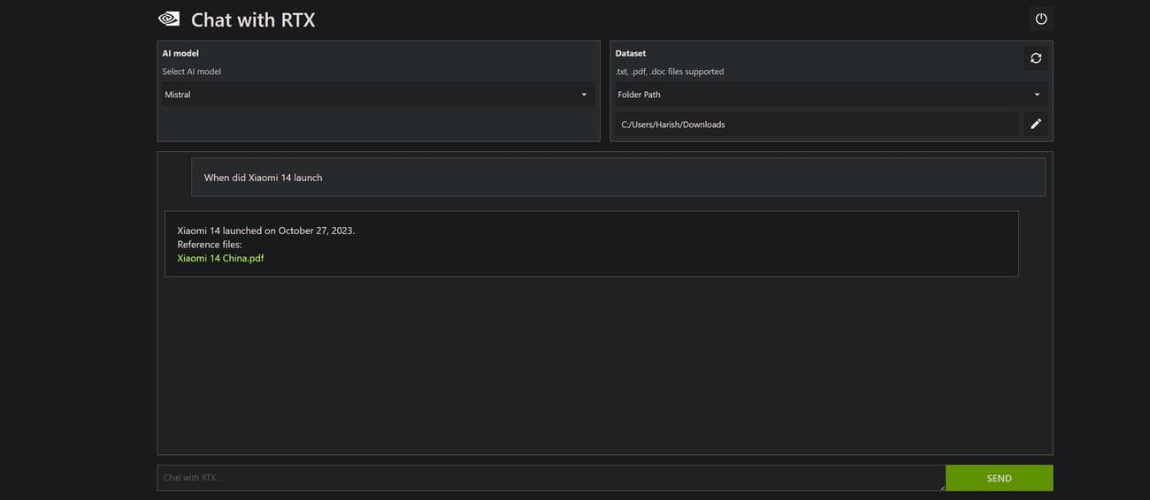 NVIDIA Chat με επίδειξη τεχνολογίας RTX