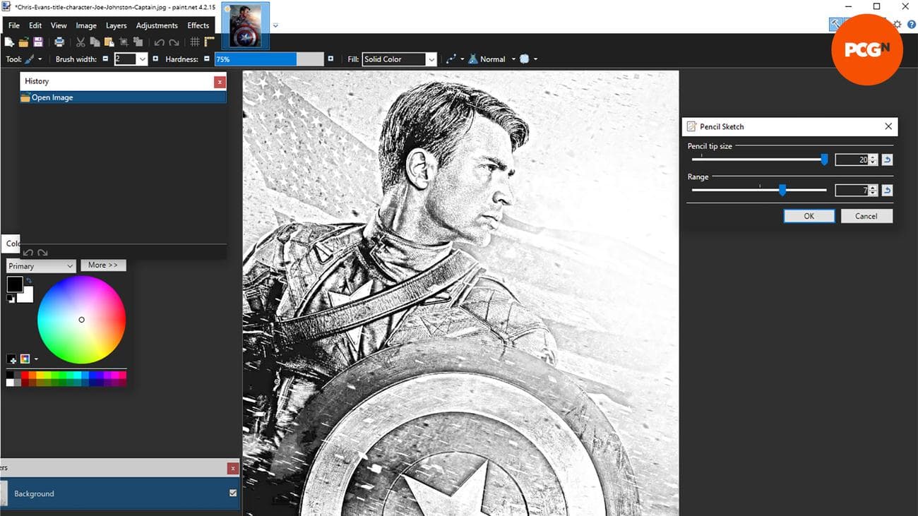 Πώς να χαράξετε τη θήκη του υπολογιστή σας: Paint.Net Pencil Sketch mode