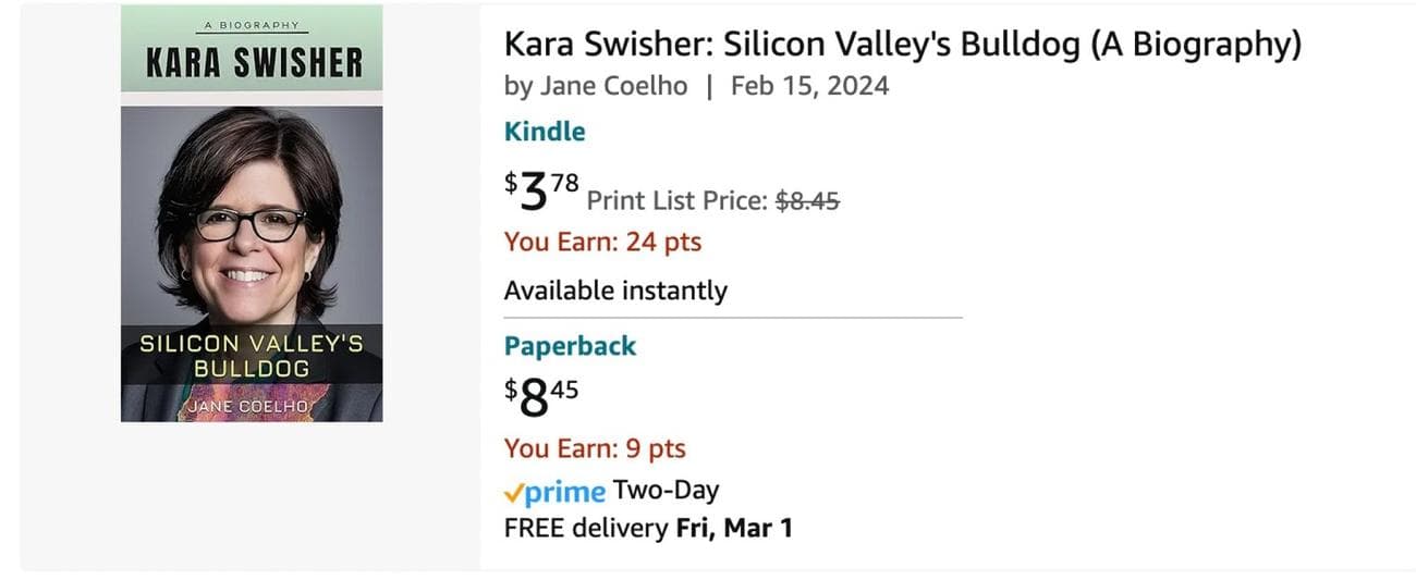 ένα βιβλίο για την Kara Swisher στο Amazon