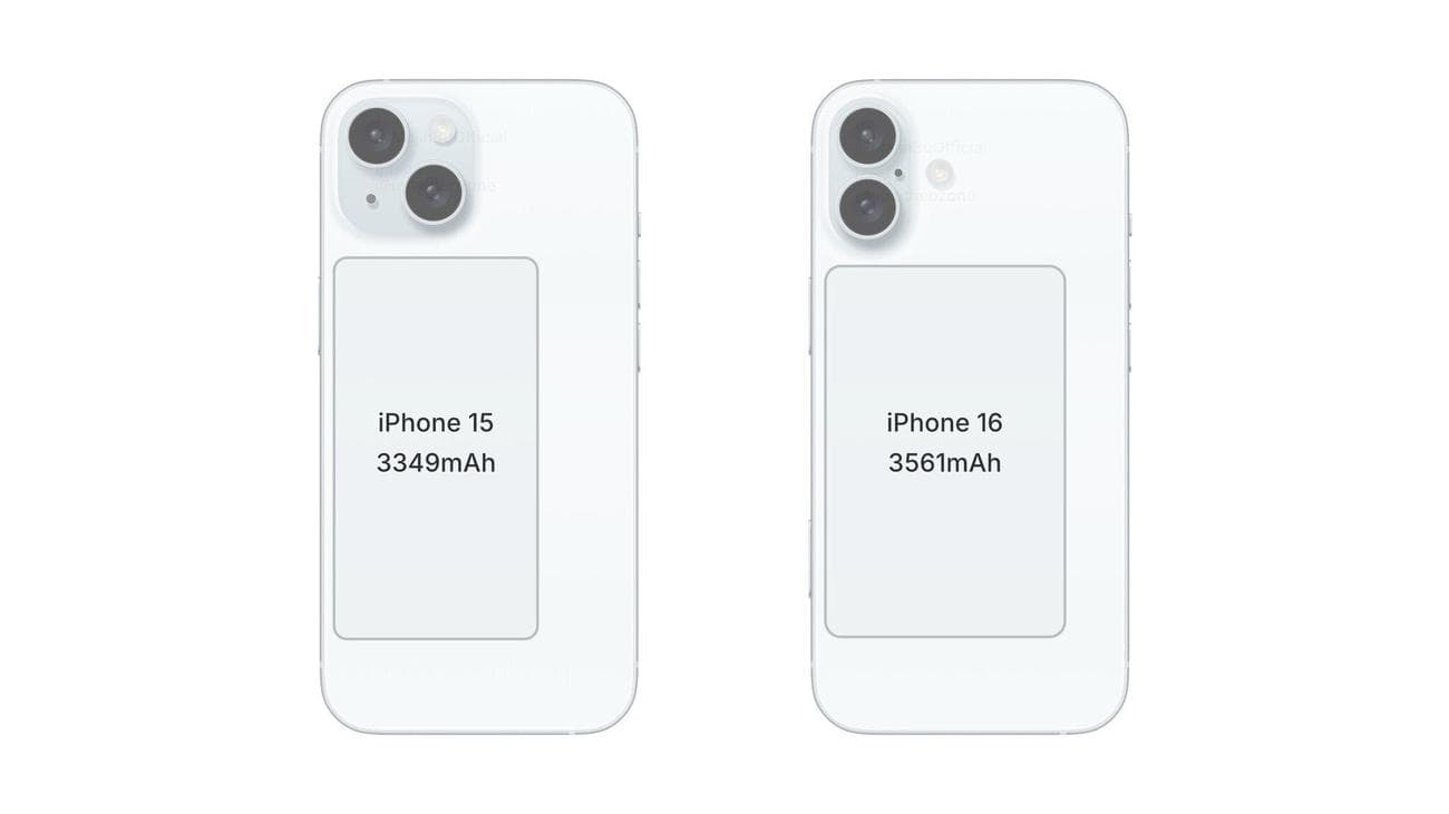 Η πιο πρόσφατη σύγκριση iPhone 15 και iPhone 16 δείχνει διαφορά στη χωρητικότητα της μπαταρίας
