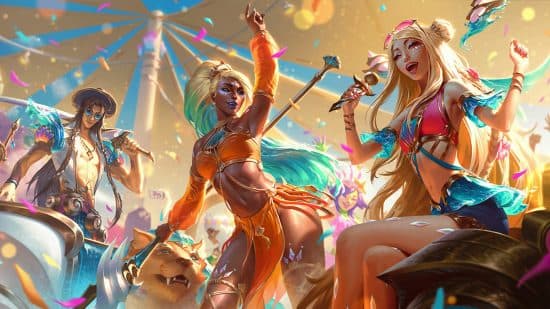 Το LoL ranks εξήγησε: μια ομάδα θαλασσινών απολαμβάνει τον ήλιο, με έναν να τραγουδά σε ένα μικρόφωνο.