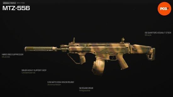 Best MW3 loadouts: a gun with a desert camo.