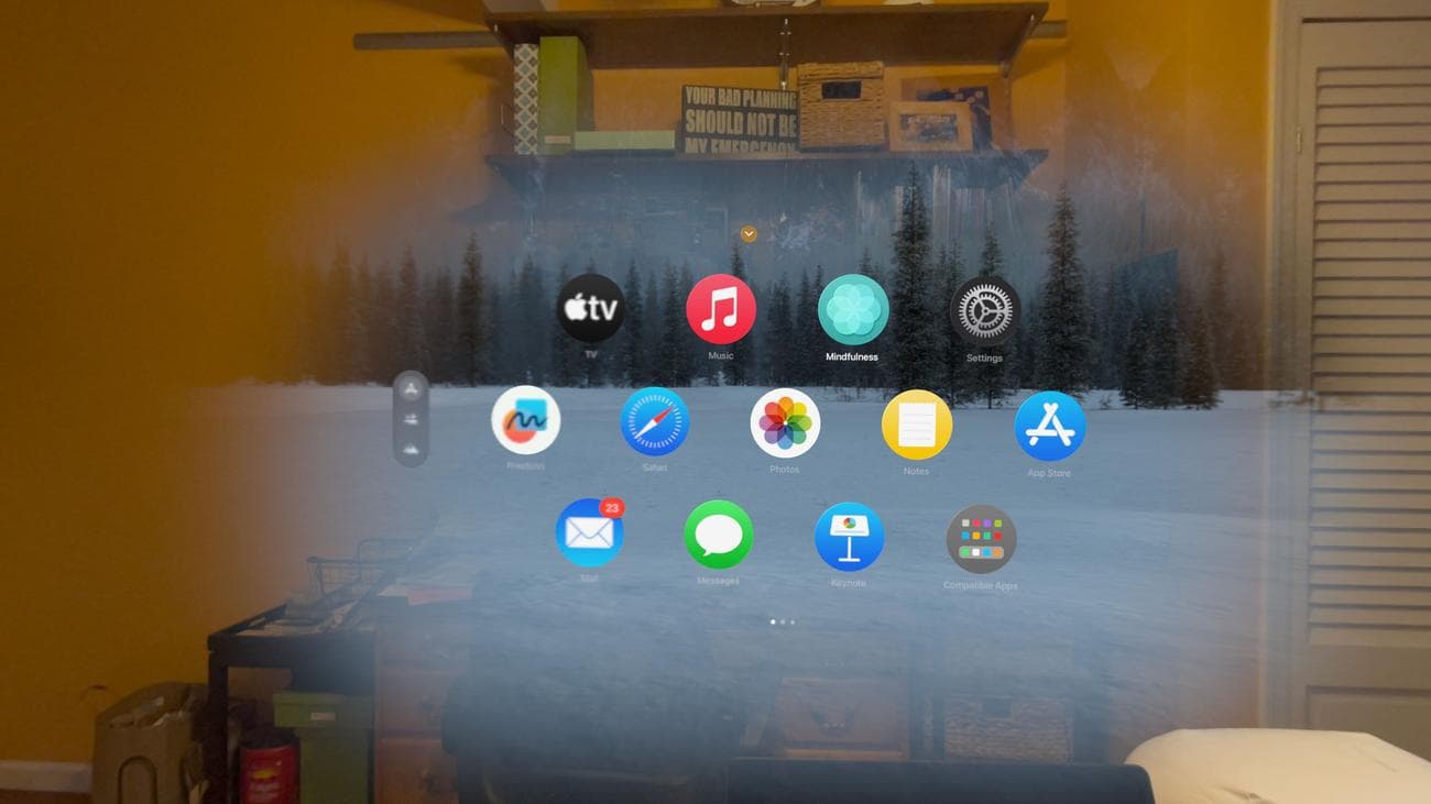 Apple Vision Pro home screen