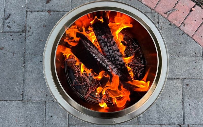A top view of the Solo Stove Bonfire 2.0