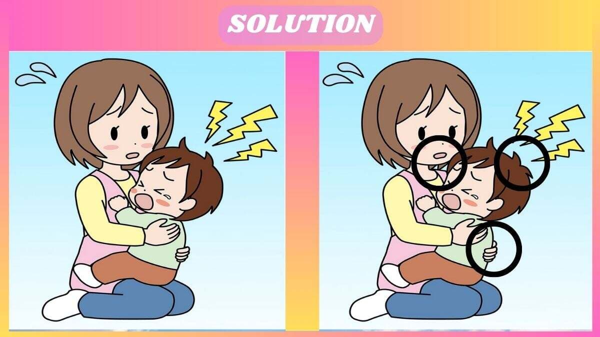 τεστ παρατηρητικότητας «Βρες τις διαφορές» μητέρα μωρό λύση