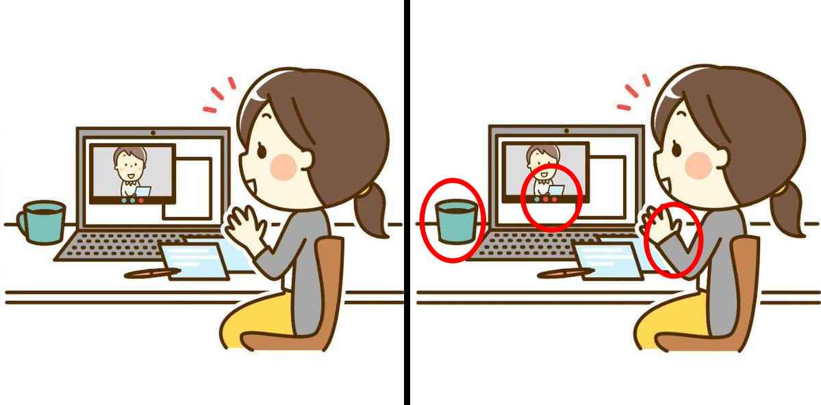 τεστ παρατηρητικότητας «Βρες τις διαφορές» γυναίκα βιντεοκλήση λύση