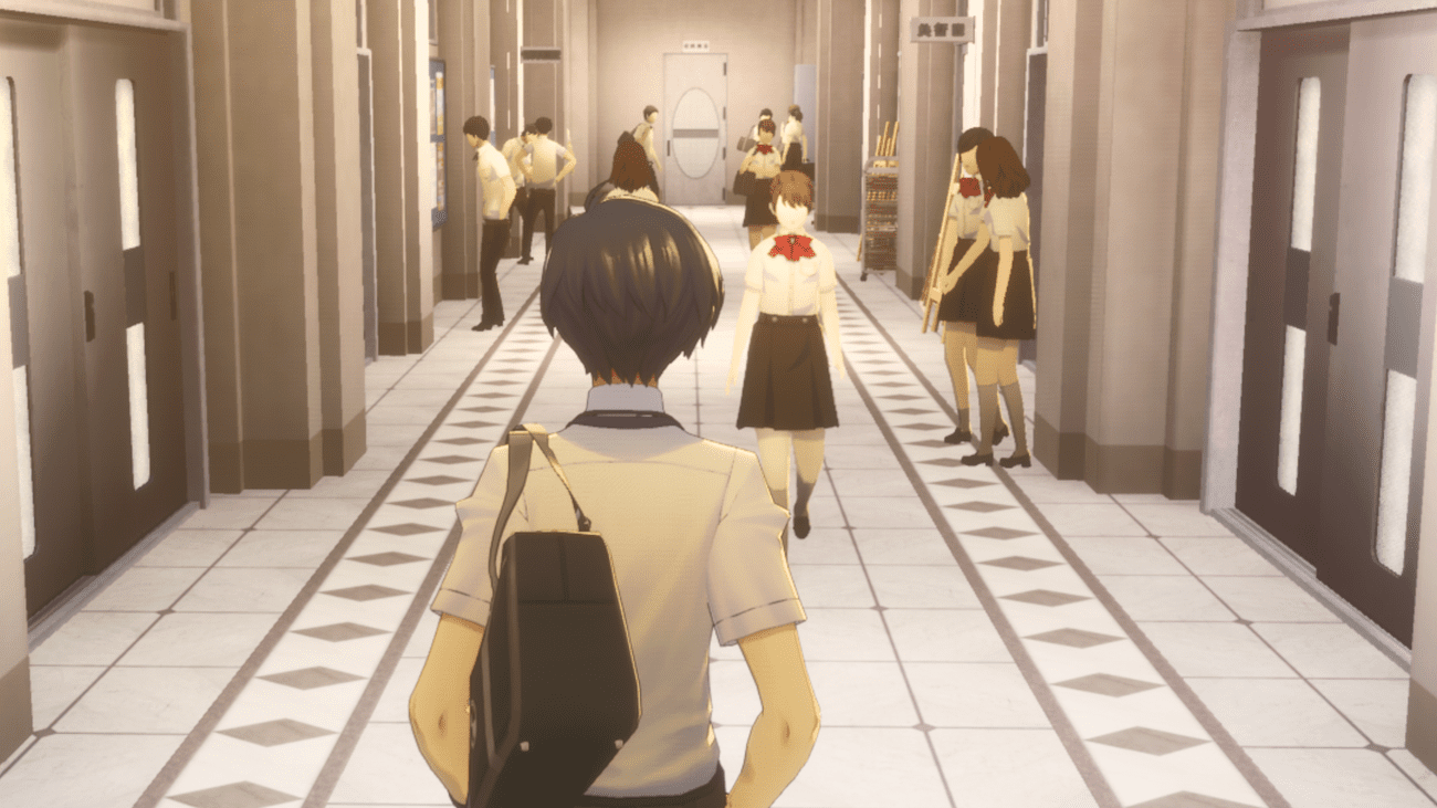 Ένα στιγμιότυπο οθόνης που δείχνει τον πρωταγωνιστή του Persona 3 Reload να πηγαίνει στο γυμνάσιο