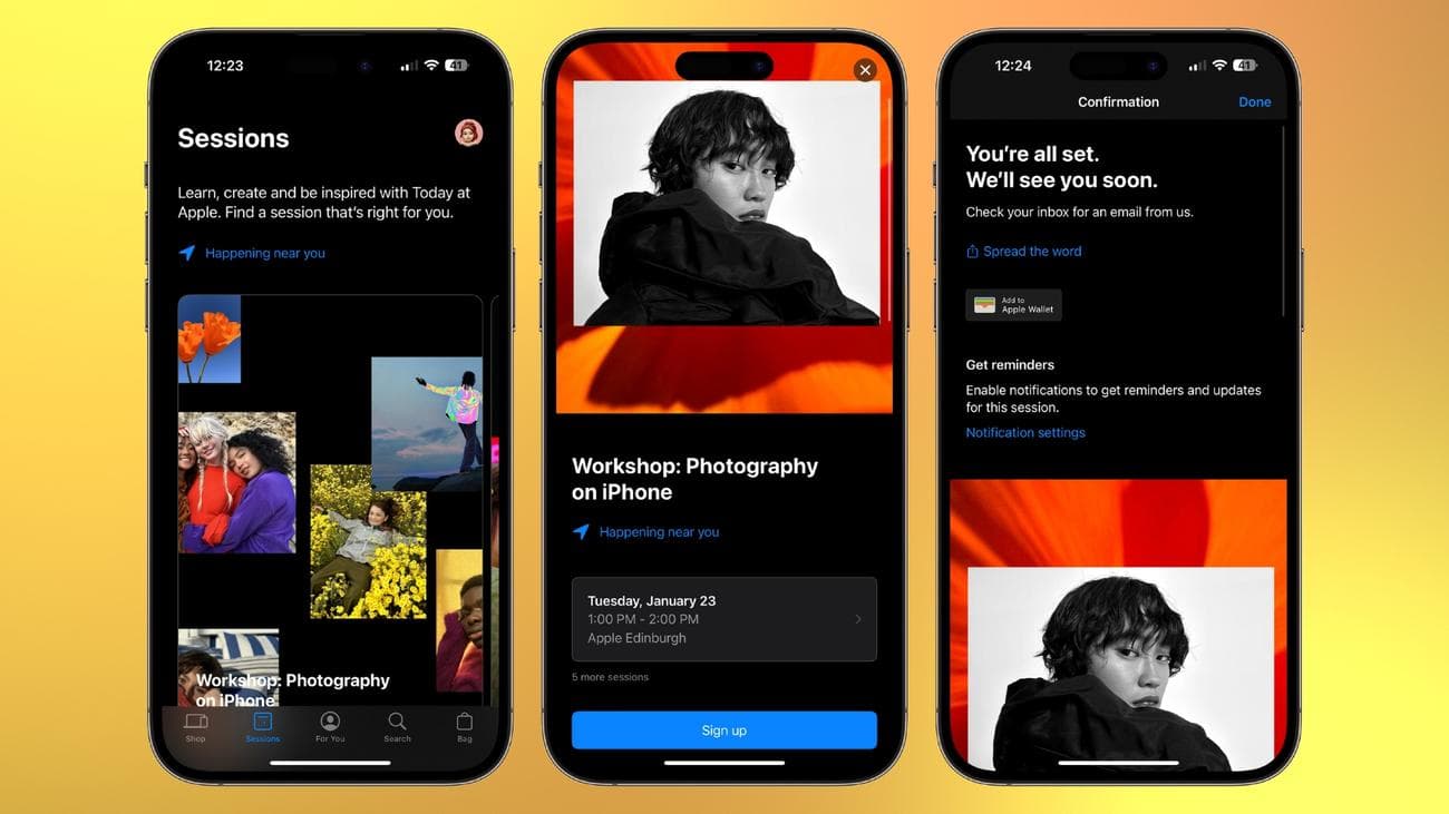 Στιγμιότυπα οθόνης iPhone σήμερα στην Apple