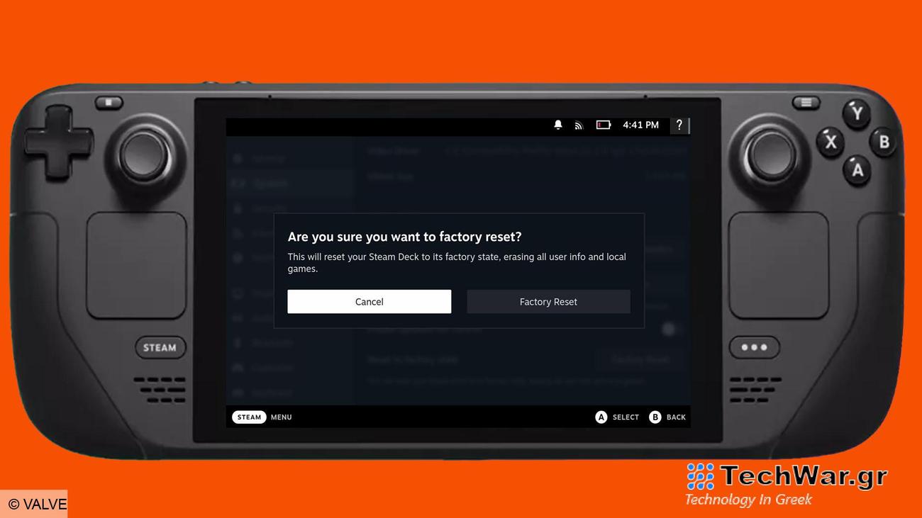 Πώς να επαναφέρετε το Steam Deck