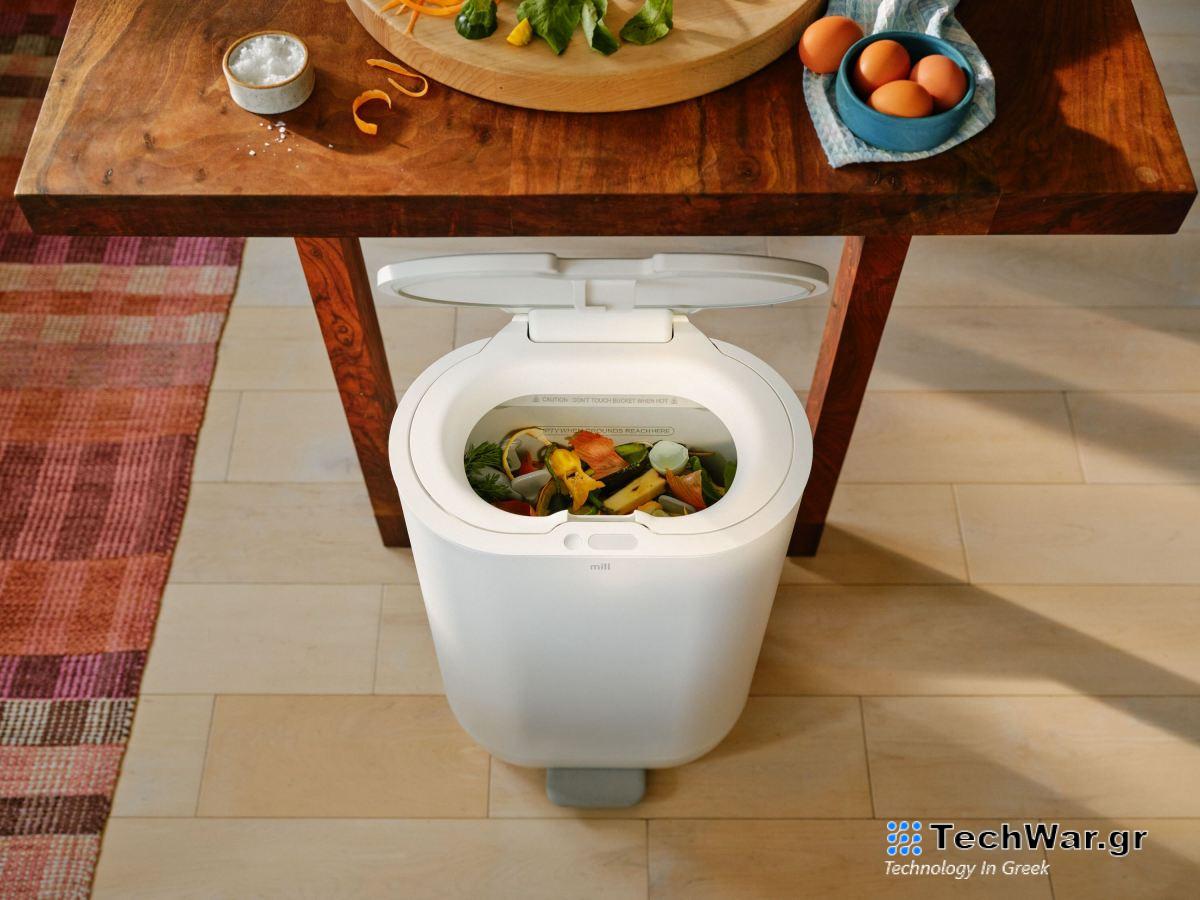 Ο ενημερωμένος κάδος του Mill θα μετατρέψει τα υπολείμματα φαγητού σας σε τροφή κοτόπουλου πριν το πρωινό