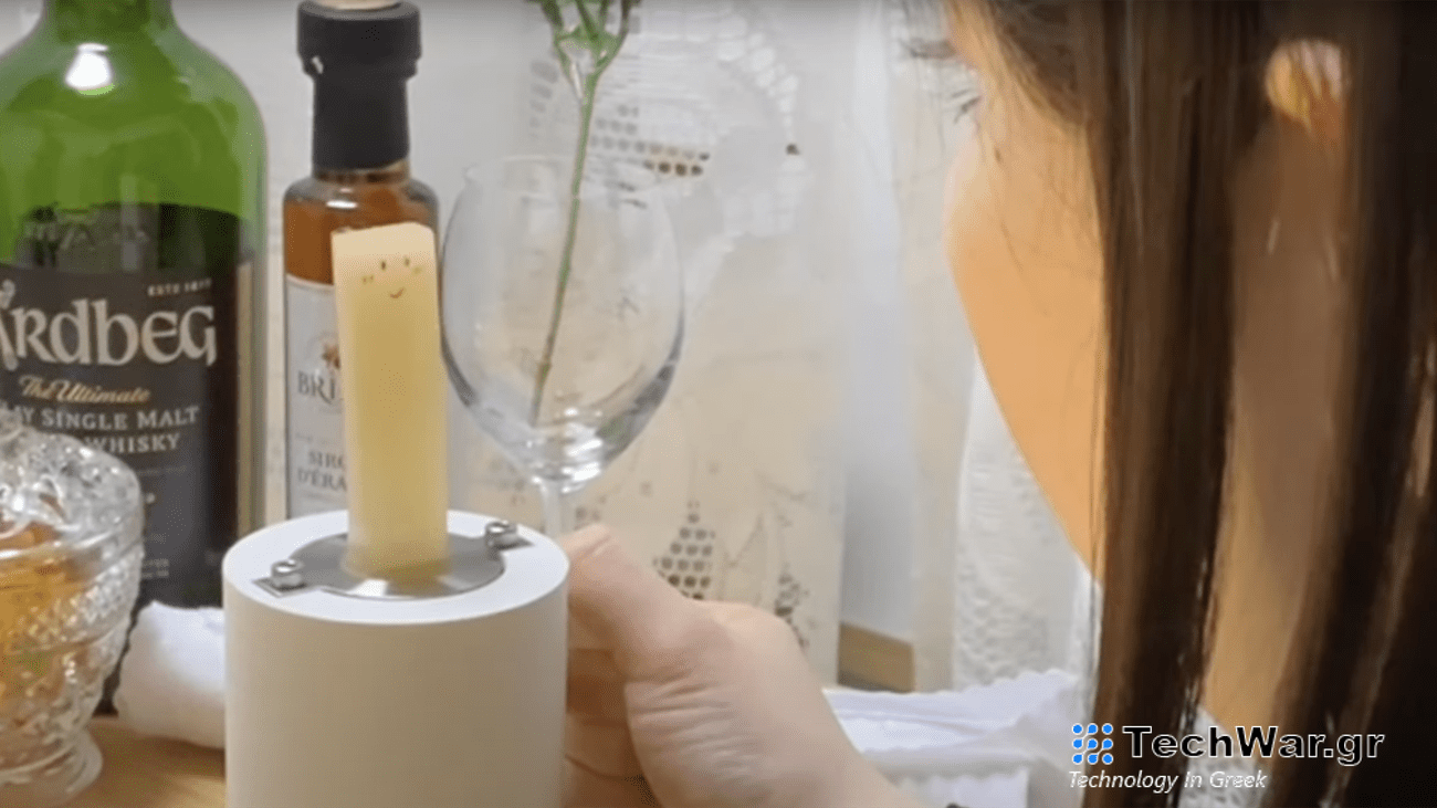 Edible soft robot on table