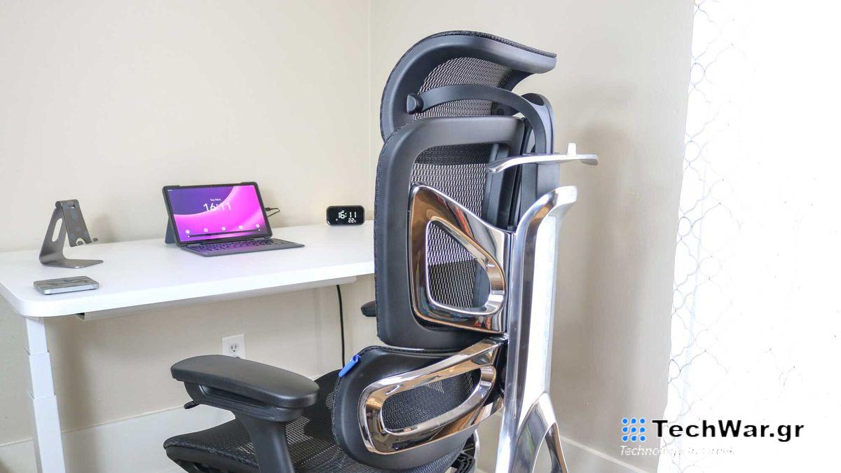 Εξετάζω τις καρέκλες γραφείου για να ζήσω και αυτή έχει The OdinLake Ergo Butterfly 753 in front of a white desk