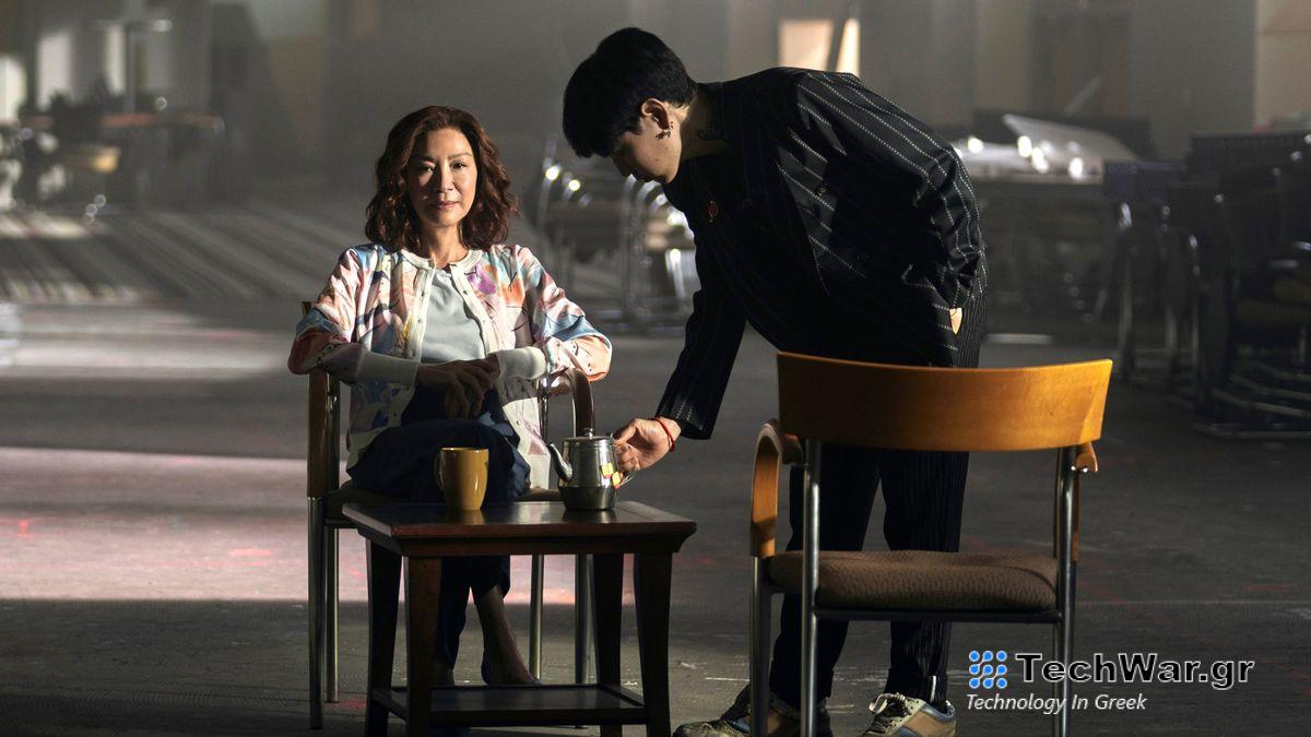 (L to R) Michelle Yeoh as Mama Sun, Chau Long as Steve in episode 105 of 