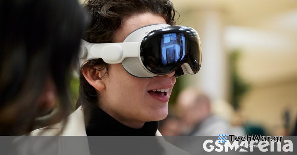 Η Apple ανακοινώνει ότι υπάρχουν πάνω από 1.000 αποκλειστικές εφαρμογές για το Vision Pro
